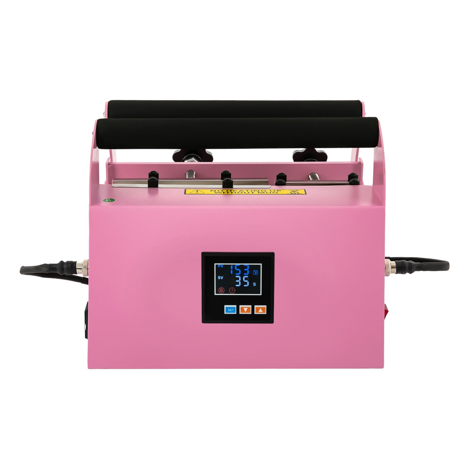 Tumbler Heat Press Machine 500W 110V Car Cup Mug Press Machine Pink Iron Car Cup Mug Press Heat Machine, Tumbler Heat Press