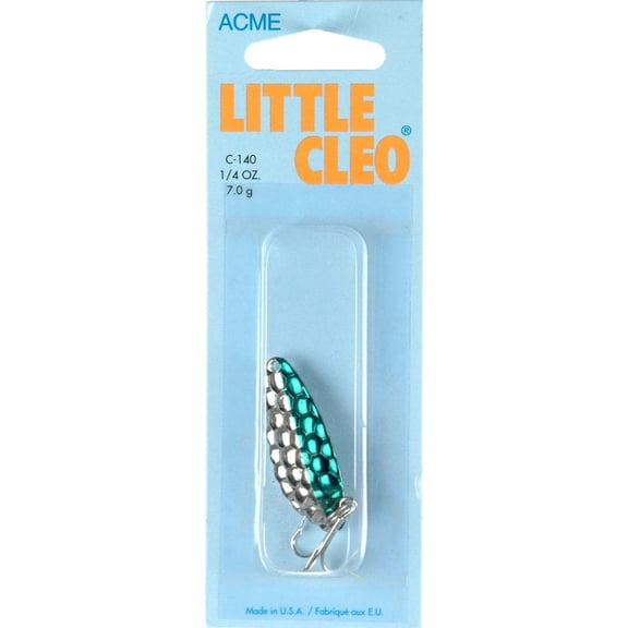 Acme Tackle Little Cleo Spoon 1/4oz Hammered Neon Green