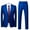 Blue, variant on Mens Suits Regular Fit 3 Piece Tuxedo Blazer Jacket Vest Pants Formal Suit Set for Men Wedding Prom and Business