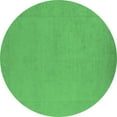 thumbnail image 1 of Ahgly Company Indoor Round Oriental Emerald Green Industrial Area Rugs, 7' Round, 1 of 4