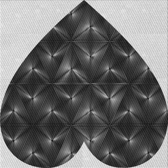 Ahgly Company Machine Washable Indoor Square Transitional Charcoal Black Area Rugs, 4' Square