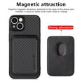 thumbnail image 5 of Cutyskin Carbon Fiber Texture PU Leather Case for iPhone 13 mini, with Detachable Card Holder, Compatible Magsafe Charging, Ultra Thin Design Shockproof Phone Case for iPhone 13 mini, Black, 5 of 12