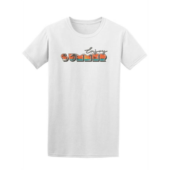 Cute Tropical Enjoy Summer T-Shirt Men -Image by Shutterstock, Male Large