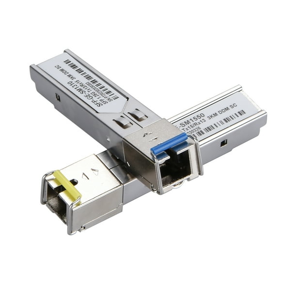 APPLAYERR 2 Pcs Transceiver SFP Fibre Unique 1.25G 1000BASE BiDi, 1310nm/1550nm, Portée 3km