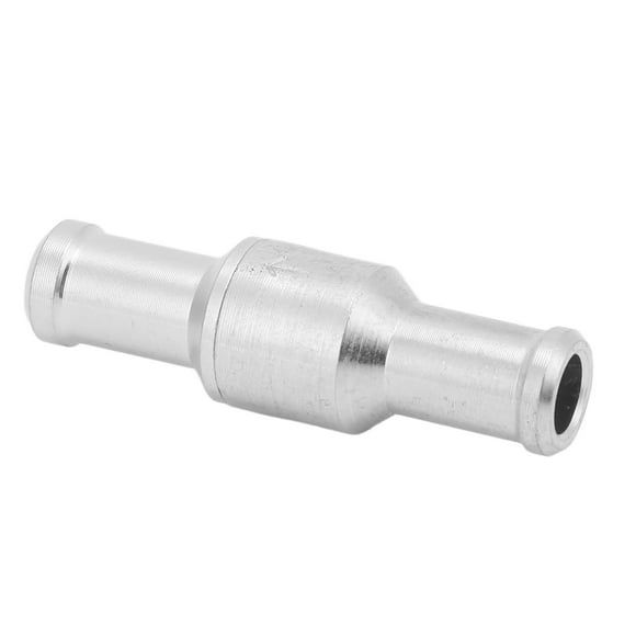 Fuel Line Check Valve 1 Way Nonreturn Check Valve Aluminium Alloy Silver for Water Oil Diesel Petrol Fuel Line