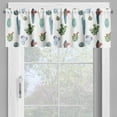 thumbnail image 2 of Ambesonne Cactus Valance Pack of 2, Blossomin Watercolor, 54"X12", Multicolor, 2 of 5