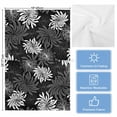 thumbnail image 5 of Black Grey Flowers Kitchen Towels Set of 2, Water Absorbent Dish Towel, Modern Abstract Blooms Floral Decorative Hand Towels - Quick Drying Cloth for Cooking Baking, 18x28 Inch, 5 of 8