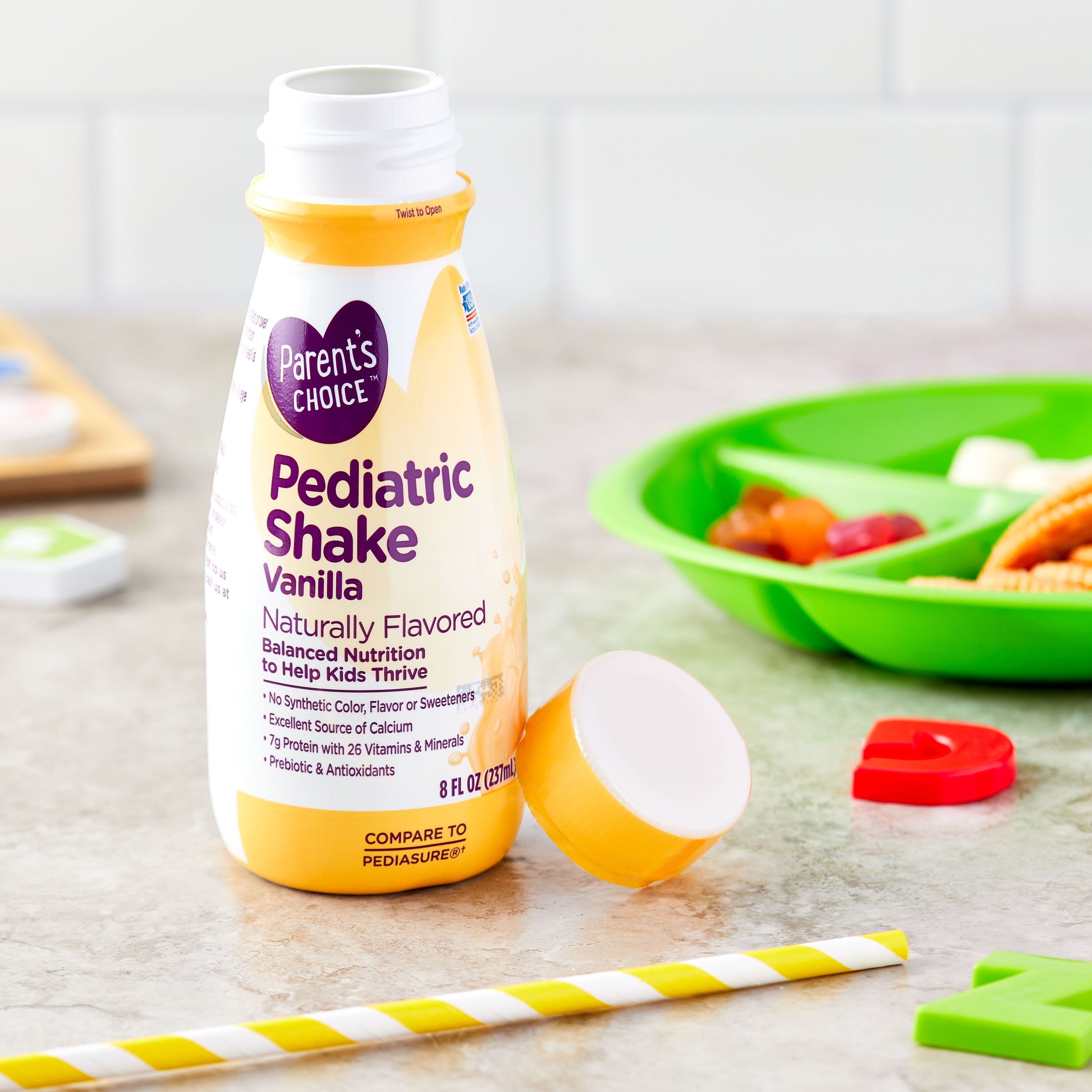 (2 pack) Parent's Choice Pediatric Shake, Vanilla, 8 oz Bottle, 6 Shakes