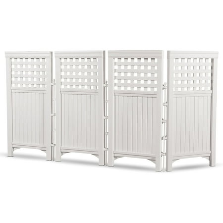 1 Outdoor Enclosure - Suncast Outdoor Screen Enclosure, White, FS4423
