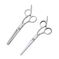 thumbnail image 1 of Kit de corte de pelo profesional, tijeras, 6 tijeras de pelo con peine para cualquier persona y mascota, paquete de 2+2, 1 of 5