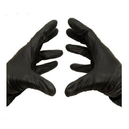 400 Pieces Black Nitrile Gloves, Powder-Free, (Latex Free) 4 Mil Size: Medium