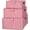 Pink, variant on Pink Wicker Storage Baskets - Set Of 3 Decorative Nesting Boxes With Lids Woven Basket Lock & Handle Organizer For Beauty Makeup Bathroom Decor