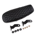 thumbnail image 5 of Motorcycle Vintage Cafe Racer Saddle Seat Stylish Rhombus Pattern , Black Waterproof Artificial Leather, 5 of 8