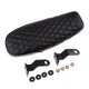 thumbnail image 5 of Sillín Plano para Motocicleta Cafe Racer Cojín de Asiento Vintage Cuero de PU Negro, 5 of 8
