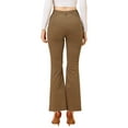 thumbnail image 3 of INSPIRE CHIC Women's Vintage Corduroy Flare Pants Elastic High Waist Stretchy Bell Bottom Trousers, 3 of 6