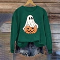 thumbnail image 6 of Tops for Women Plus Size Halloween Printed Round Neck Long Sleeved Sweatshirts,Womens Blouse Green, 6 of 6