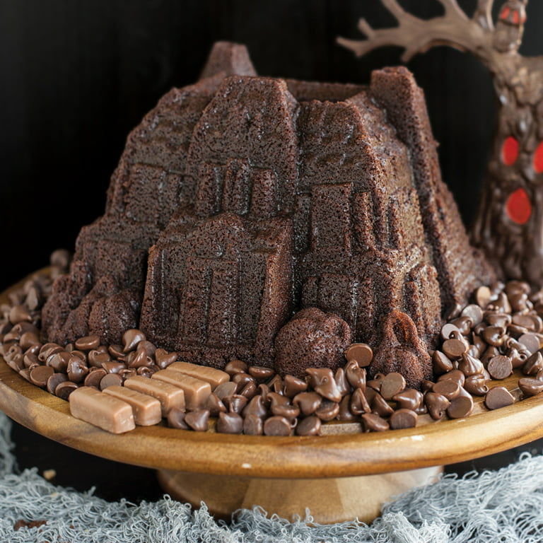 Spiced Rum Haunted House Cake - Nordic Ware