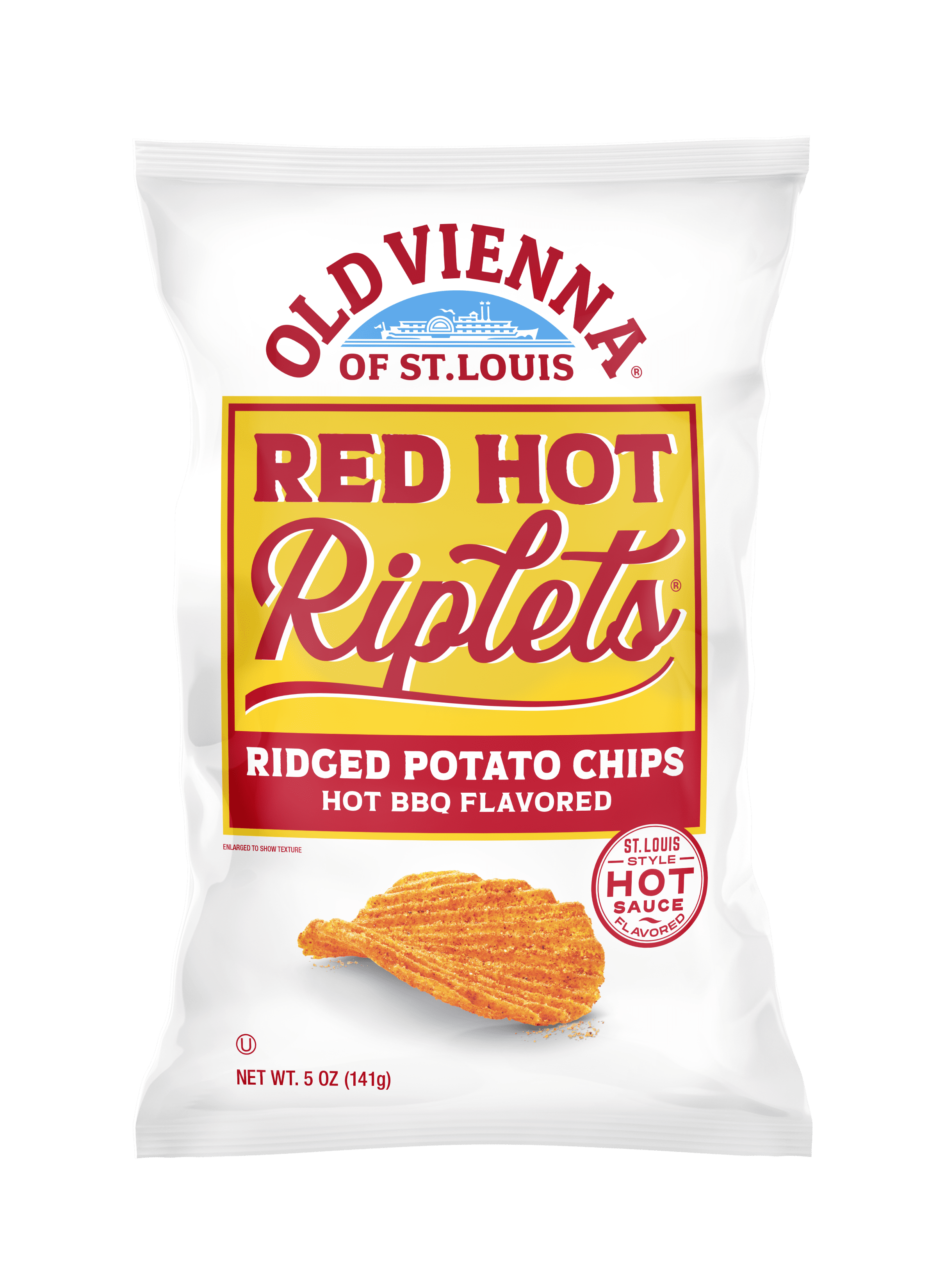 Old Vienna Riplets Red Hot Potato Chip, 5 Oz.