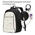 thumbnail image 2 of Balery Flower Rabbit Print USB Charging Backpack for Men and Women - Water-Resistant, Anti-Theft Laptop Backpack with USB Port for Travel, Work, School, and College, 2 of 7