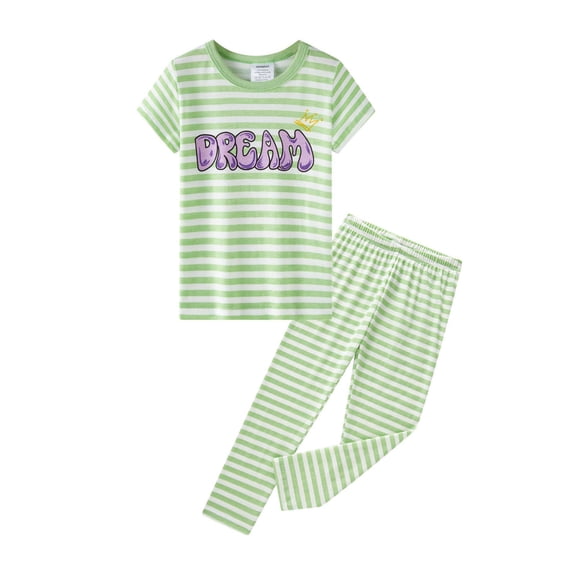 BOOMNY Baby Boys 2 Peice Pajamas Sets Graphic Short Sleeve Sleepwear Tops Pants Pjs Set for Kids Cozy Loungewear Homewear