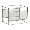 thumbnail image 6 of Mind Reader Desktop File Folder Organizer Box File Crate For Hanging Files and Mail, Silver, 6 of 6