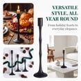 thumbnail image 6 of Luckky Candle Holders,Black Metal Taper Candlestick Holders Set of 3,Candelabra Candle Holders,Decorative Candle Stand for Wedding,Dining Table,Christmas Halloween,Home Tabletop Decor, 6 of 9