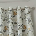 thumbnail image 2 of VOGOL Linen Birds and Flower Print Blackout Curtains, Home Decor Window Panels for Kitchen Kid's Room, One Panel, W52xL96, Gray, Grommet, 2 of 5