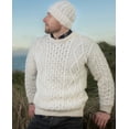 thumbnail image 2 of Aran Men's Irish Wool Traditional Sweater Cable Knitted Pullover Made in Ireland, 2 of 9