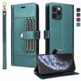 thumbnail image 1 of FOXDOCK Funda tipo Cartera para iPhone 15 Pro Max – Cubierta de Cuero PU con Múltiples Ranuras, Bolsillo para Efectivo y Correa de Muñeca, 1 of 6