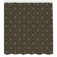 thumbnail image 3 of Ambesonne Polygons Shower Curtain, Bars and Concave Shapes, 69"Wx75"L, Dark Sepia Burnt Sienna, 3 of 3