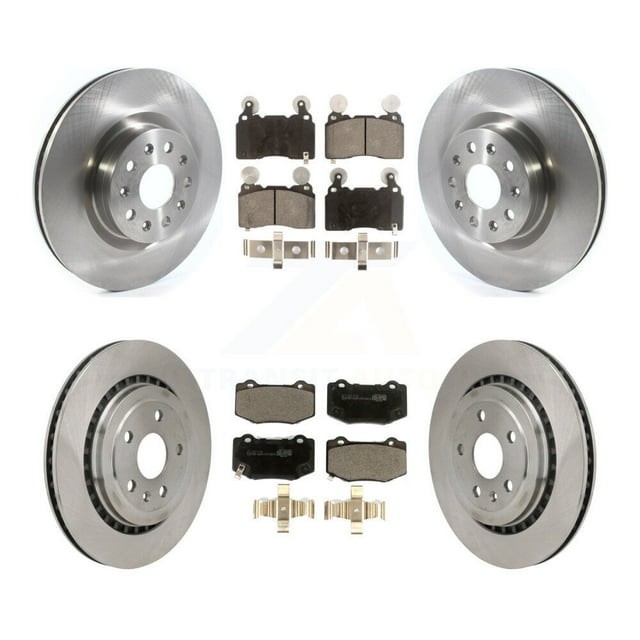 Transit Auto Front Rear Disc Brake Rotors and Ceramic Pads Kit for Car 2016 Chevrolet Camaro SS with 6.2L with Brembo Brakes K8T-104467