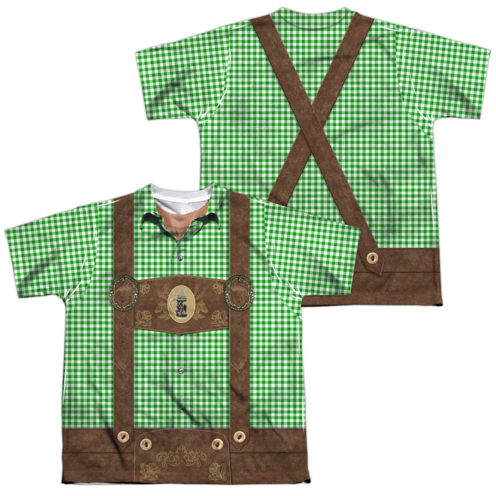 Oktoberfest Lederhosen (Front - Back Print) - Youth Short Sleeve Shirt ...
