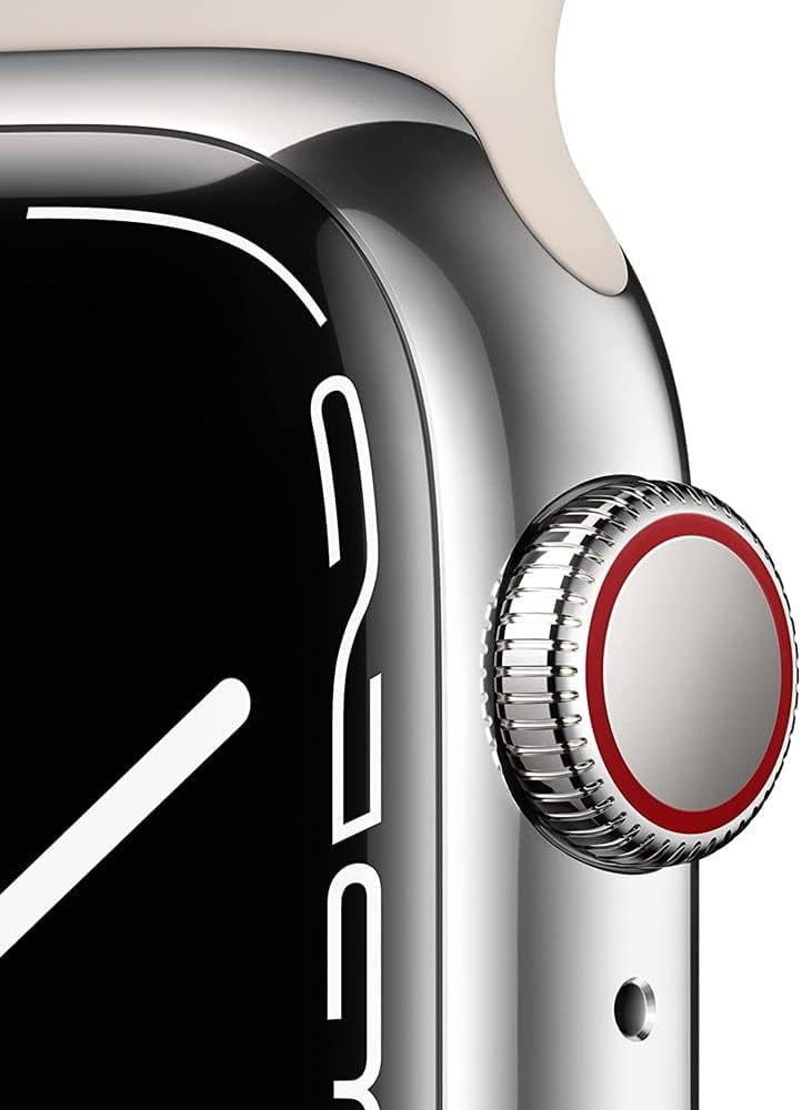 Pre-Owned Apple Watch Series 7 45MM Starlight - Aluminum Case - GPS + Cellular - Starlight Sport Band
