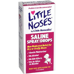 Little Noses Saline Spray / Drops for Dry for Stuffy Noses, 1