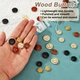 thumbnail image 4 of Uxcell 20pcs 2 Hole Flower Craft Sewing Button 13mm Handmade Wood Replacement Round Buttons for Clothing Decoration DIY, Red Brown, 4 of 6