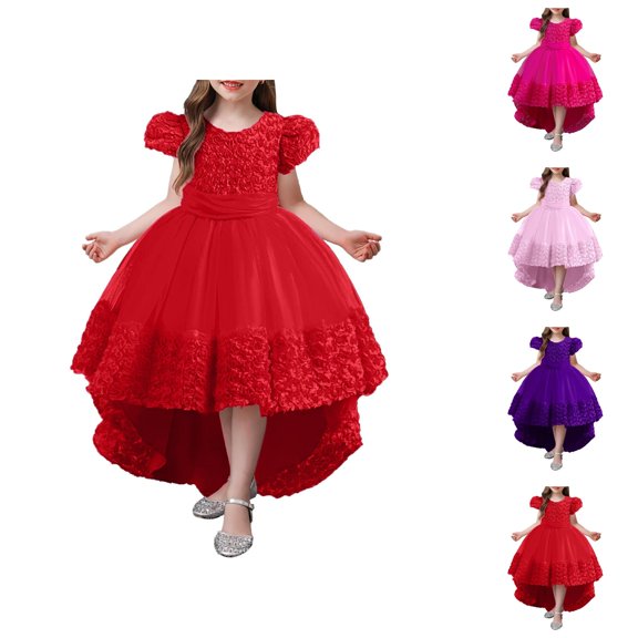 Lace Tulle Flower Girl Maxi Dress – Formal Wedding Guest Gown for Kids, Regal Party Outfit, Sophisticated Match to Pink Dress for Girls Wardrobe