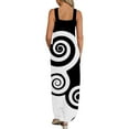 thumbnail image 4 of Robe d'Été pour Femmes Design Décontracté Robe Longue Sans Manches Col en V Robe Midi pour Invité de Mariage en Solde, 4 of 5