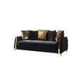 thumbnail image 6 of Lust Modern Style 2PC Living Room Set Made with Wood in Black, 6 of 18