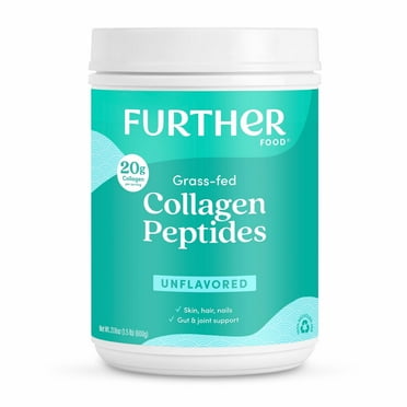 Further Food Premium Unflavored Collagen Peptides Powder Supplement | Premium Grass-Fed, Keto Protein. Now with More Collagen Per Serving (30 Serving)