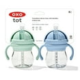 thumbnail image 7 of OXO Tot Transitions 6 oz Straw Cup with Removable Handles, 2-Pack, Opal and Dusk, For Toddler Ages 6 months and up, 7 of 7