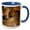 Blue/White, variant on 3drose, Nicaragua, Catarina. Pottery Wheel and Clay - Sa14 Jme0129 - John and Lisa Merrill, 11oz Two-tone Yellow Mug