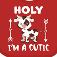 thumbnail image 4 of Inktastic I'm a Cutie White and Brown Holstein Cow with Arrows Boys or Girls Baby Bib, 4 of 4