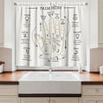 thumbnail image 2 of Ambesonne Palmistry Kitchen Curtains, Open Hand Reading Signs, 55"x45", Taupe Grey Sepia, 2 of 3
