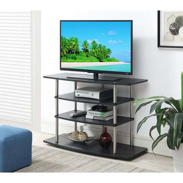 Convenience Concepts Designs2Go No Tools Wide Highboy TV Stand Maximum  Screen Size 43-in , Black Finish