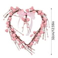 thumbnail image 4 of Valentine's Day Wreath Decoration Wood Hearts, 12.59 Inch Valentines Door Wreath for Front Door Decor Outdoor Indoor Home Wedding Anniversary, 4 of 7