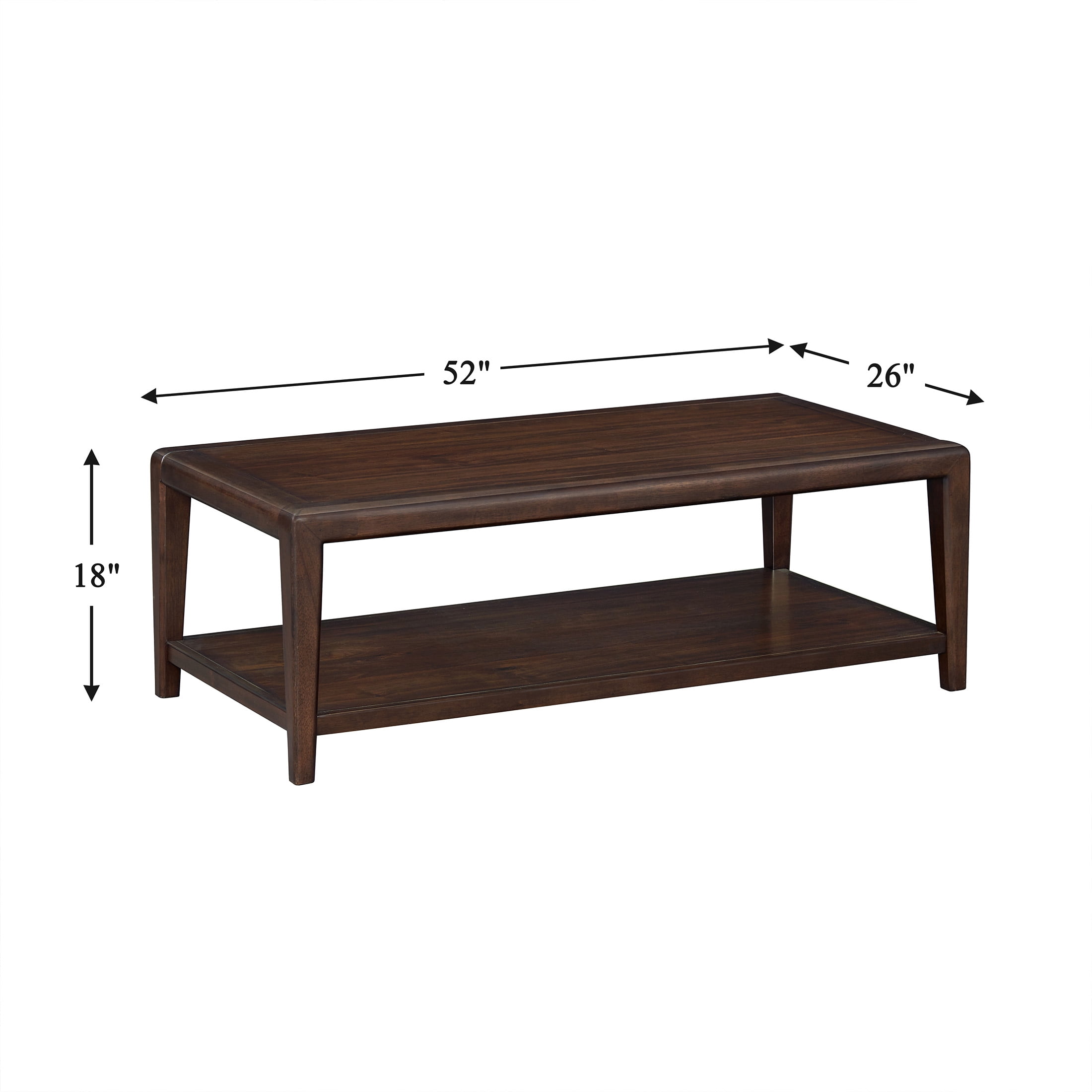 OakvillePark Vivo Wood Coffee Table, Walnut