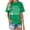 Green, variant on Fesfesfes Tops for Women Summer Regular Printed Regular Women Round Neck Short Sleeves Top Tshirts Shirts for Women Graphic 2XL(US:12)