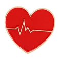 thumbnail image 2 of Creative Cartoon Stethoscope Heartbeat Red Cross Shape Accessory Brooch, 2 of 2