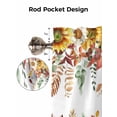 thumbnail image 5 of Autumn Orange Valances for Windows Green Eucalyptus Leaves Sunflower Thanksgiving Kitchen Valance Curtain Rod Pocket Small Curtains for Cafe Bathroom Laundry Basement 42" x 18", 5 of 8