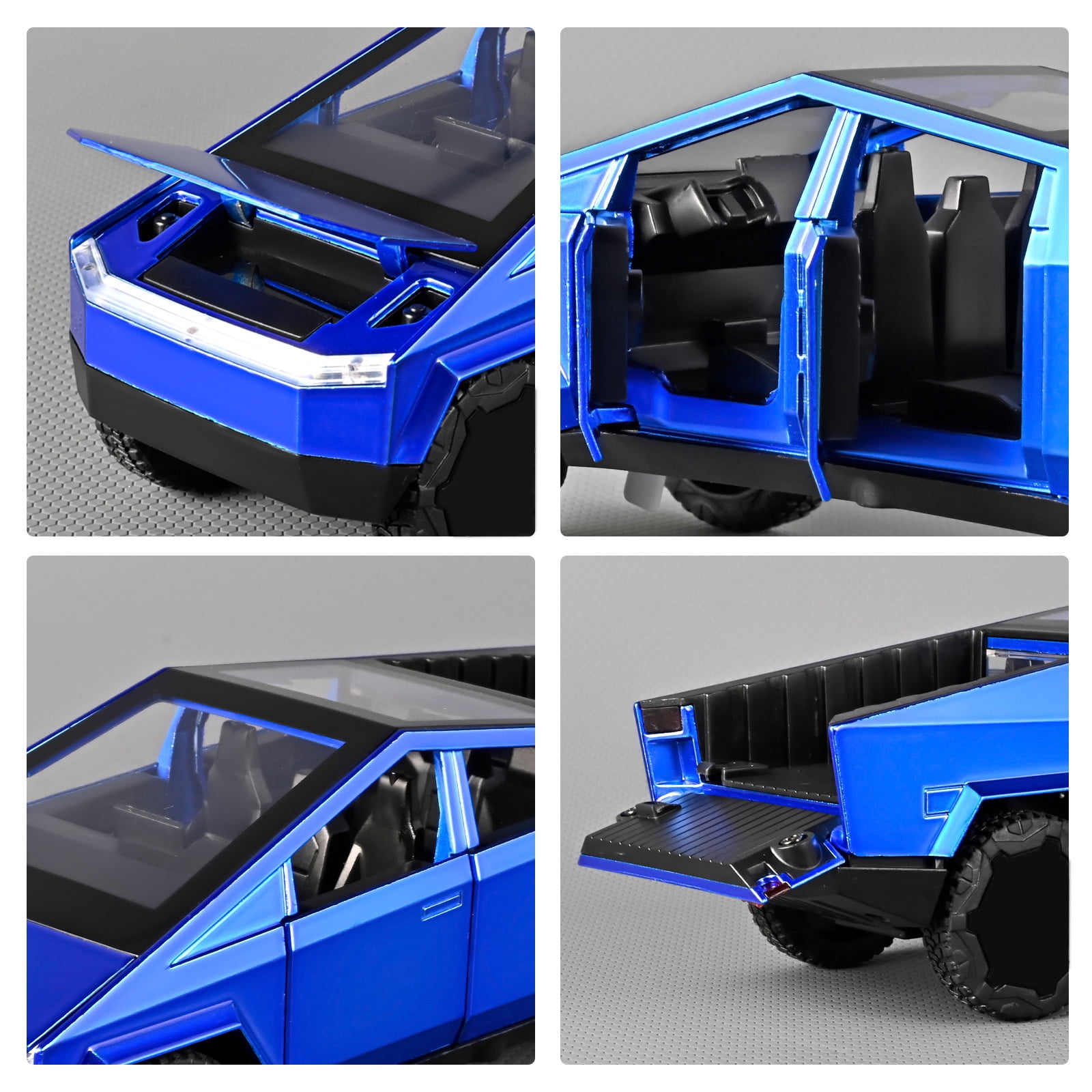 Anmyjuly 1/32 Alloy Pickup Truck Model with Sound and Rebound Functions, Suitable for Children,Halloween gift